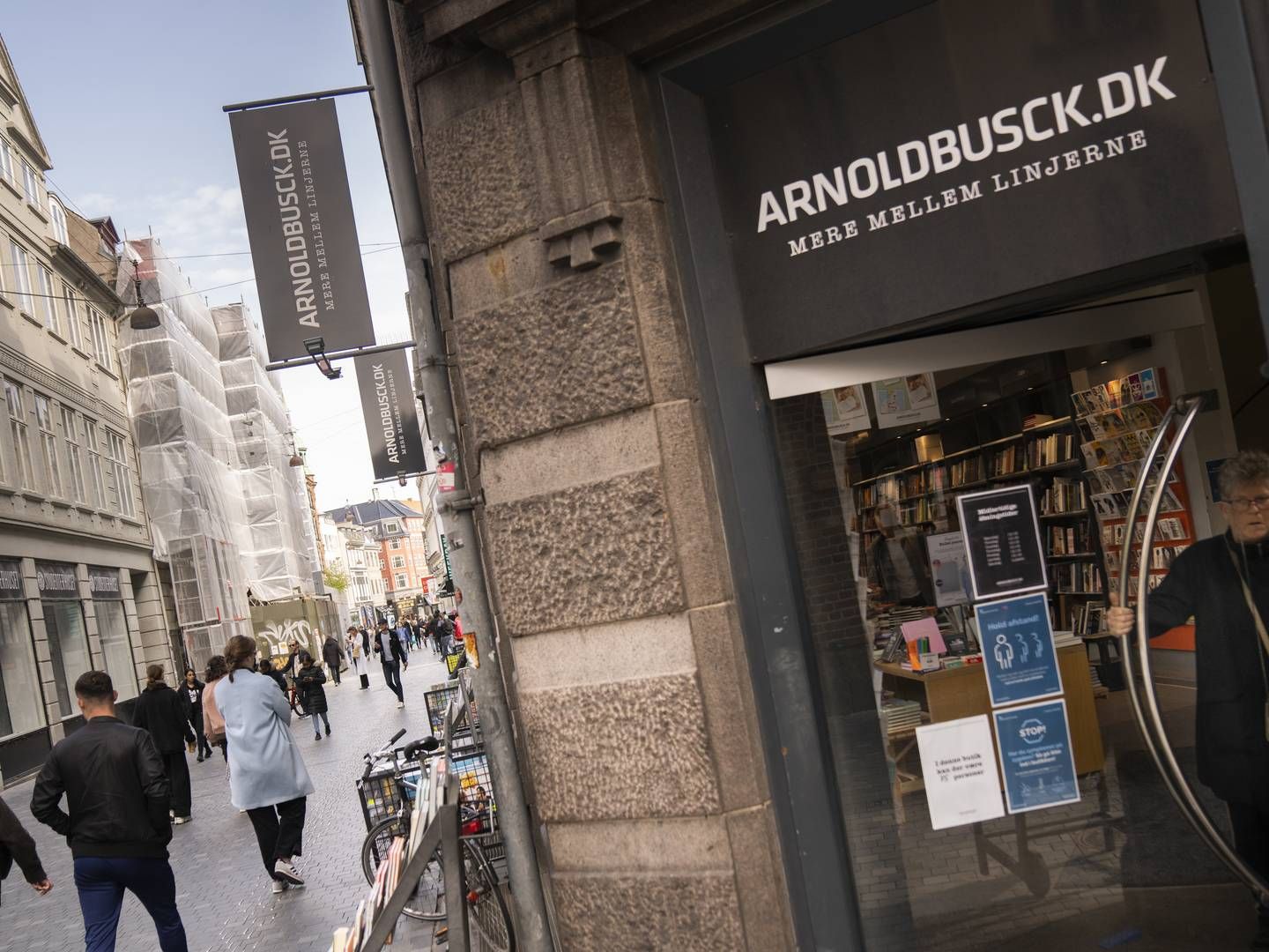 Boghandlerkæden Arnold Busck indgav sin konkursbegæring under coronakrisen. Her ses Arnold Busck i Købmagergade. | Foto: ANTHON UNGER