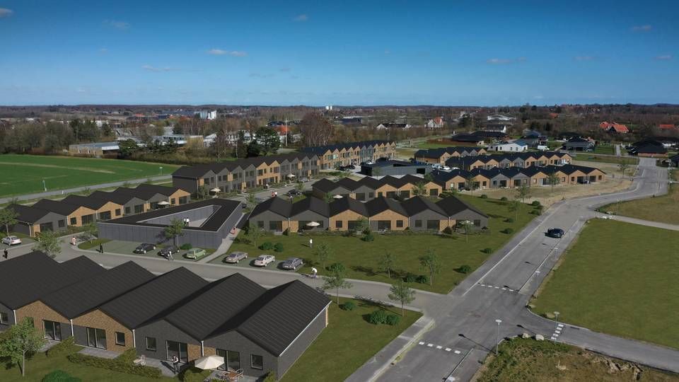 default JFP opfører anden etape af et boligområde i Haslev med samlet 68 boliger. | Foto: PR / Friis Andersen Arkitekter