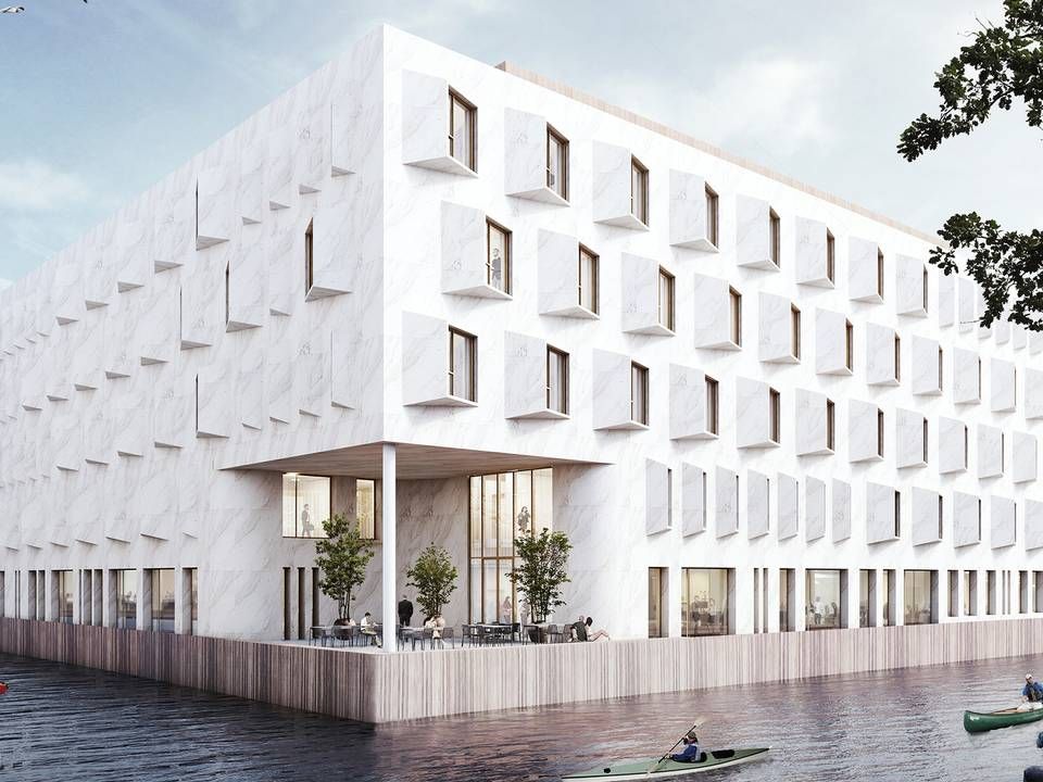 Accuras kommende domicil i Nordhavn i København, hvor advokatfirmaet rykker ind i 2022 på en ti år lang lejekontrakt. | Foto: Danielsen Architecture