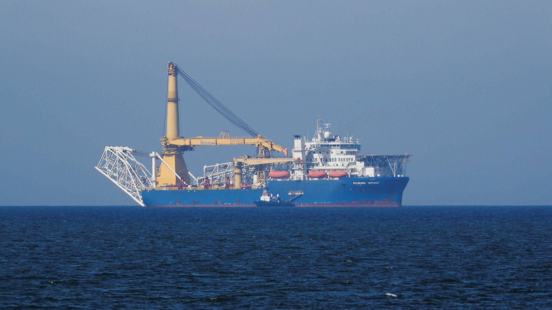 Pipe-laying vessel Akademik Cherkiy was spotted in the Baltic Sea in late June. The ship doesn't require anchorage. | Photo: Vitaly Nevar/Reuters/Ritzau Scanpix