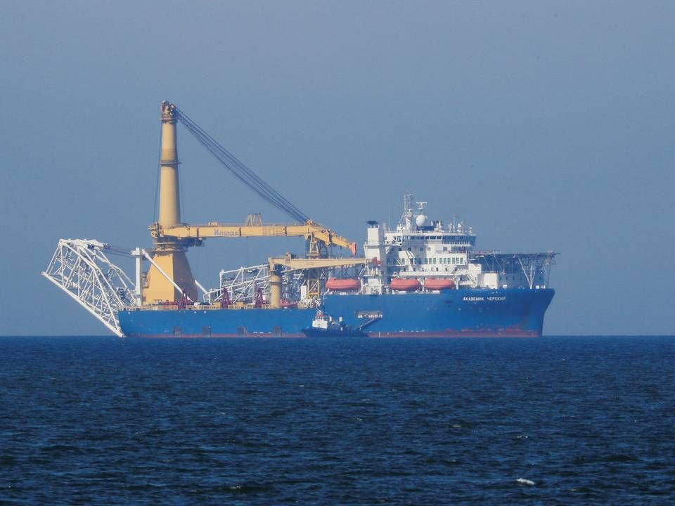 Pipe-laying vessel Akademik Cherkiy was spotted in the Baltic Sea in late June. The ship doesn't require anchorage. | Photo: Vitaly Nevar/Reuters/Ritzau Scanpix