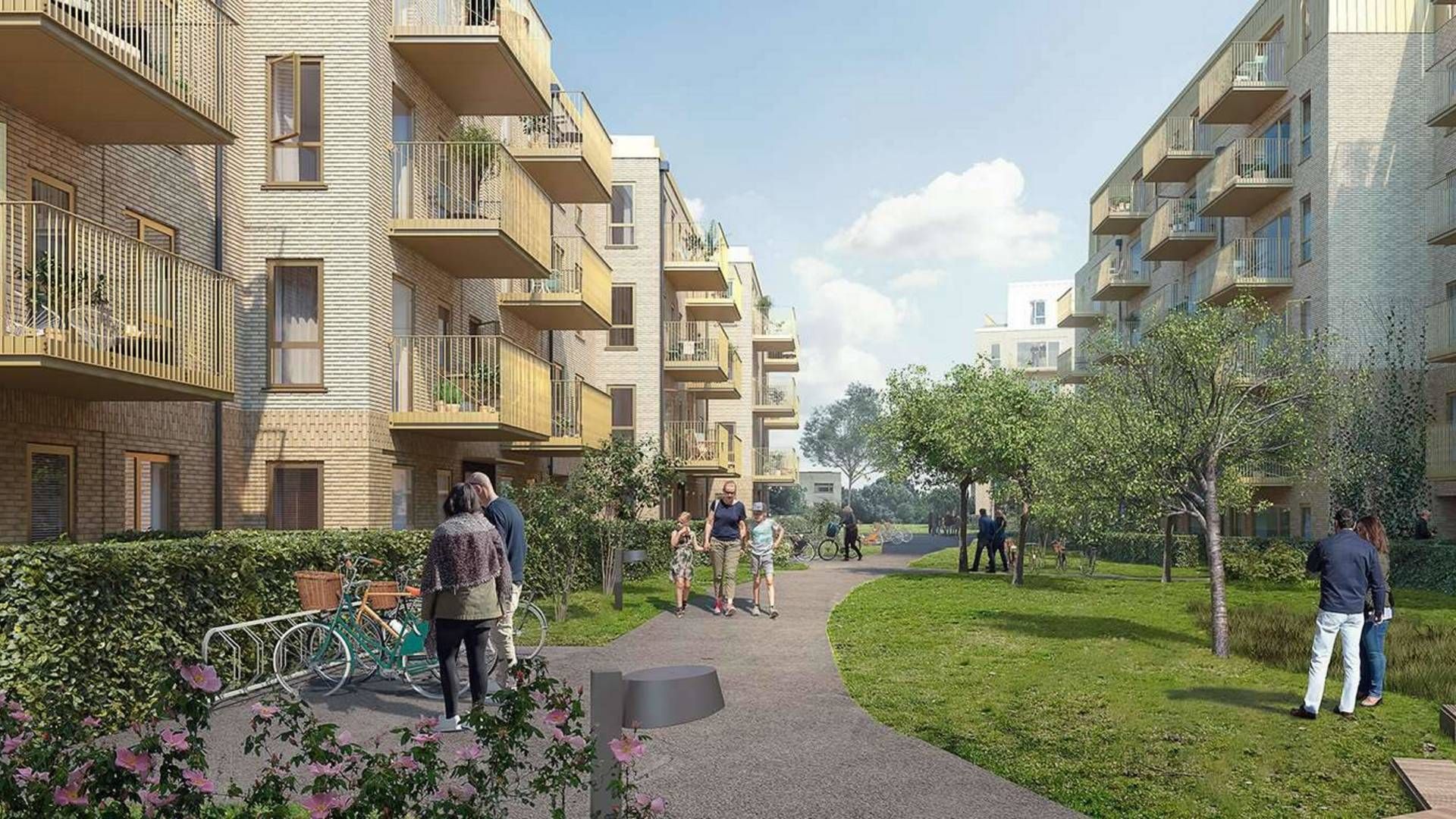 Bonava solgte i april 121 boliger i Trikotageparken på Østerbro i København til den amerikanske investor Hines. Projektet ventes overdraget i fjerde kvartal af 2021. | Foto: PR / Bonava