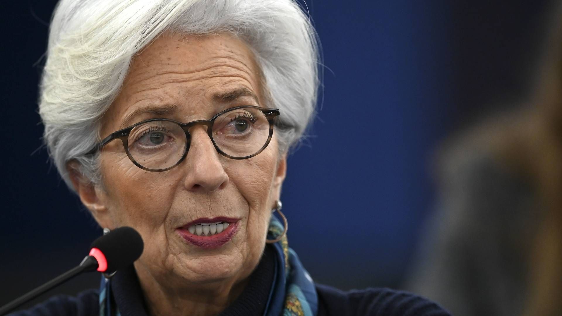 Christine Lagarde er formand for ECB. Hun mener ikke, at den danske statsminister vil være i stand til at stoppe fonden. | Foto: FREDERICK FLORIN/AFP / AFP