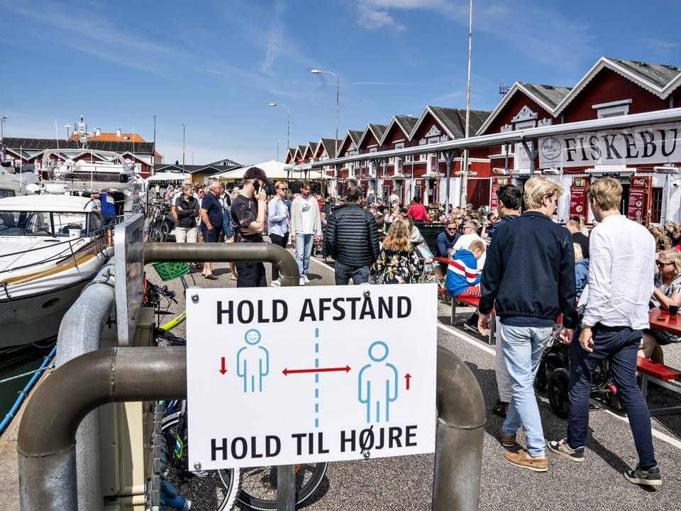 På trods af coronarestriktioner var der i Skagen i uge 29 proppet af gæster på de lokale restauranter. | Foto: Henning Bagger / Ritzau Scanpix.