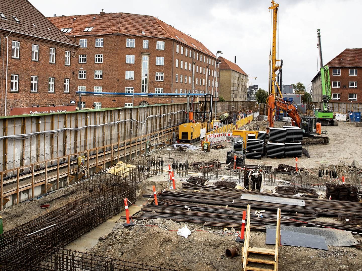 Sydhavnen i København, hvor byggeriet af metro er i fuld gang. | Foto: Finn Frandsen