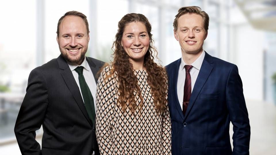 Fra venstre til højre: Poul Erik Enevoldsen, Maria-Christina Binau-Hansen og Jakob Eik. | Foto: PR