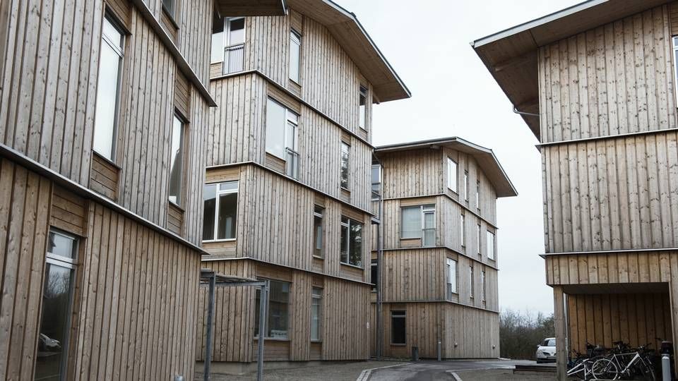 Et eksempel på bæredygtigt byggeri er en række tre og fire etagers træhuse i Lisbjerg, der blev opført sidste år af Al2Bolig. | Foto: Morten Lau-Nielsen