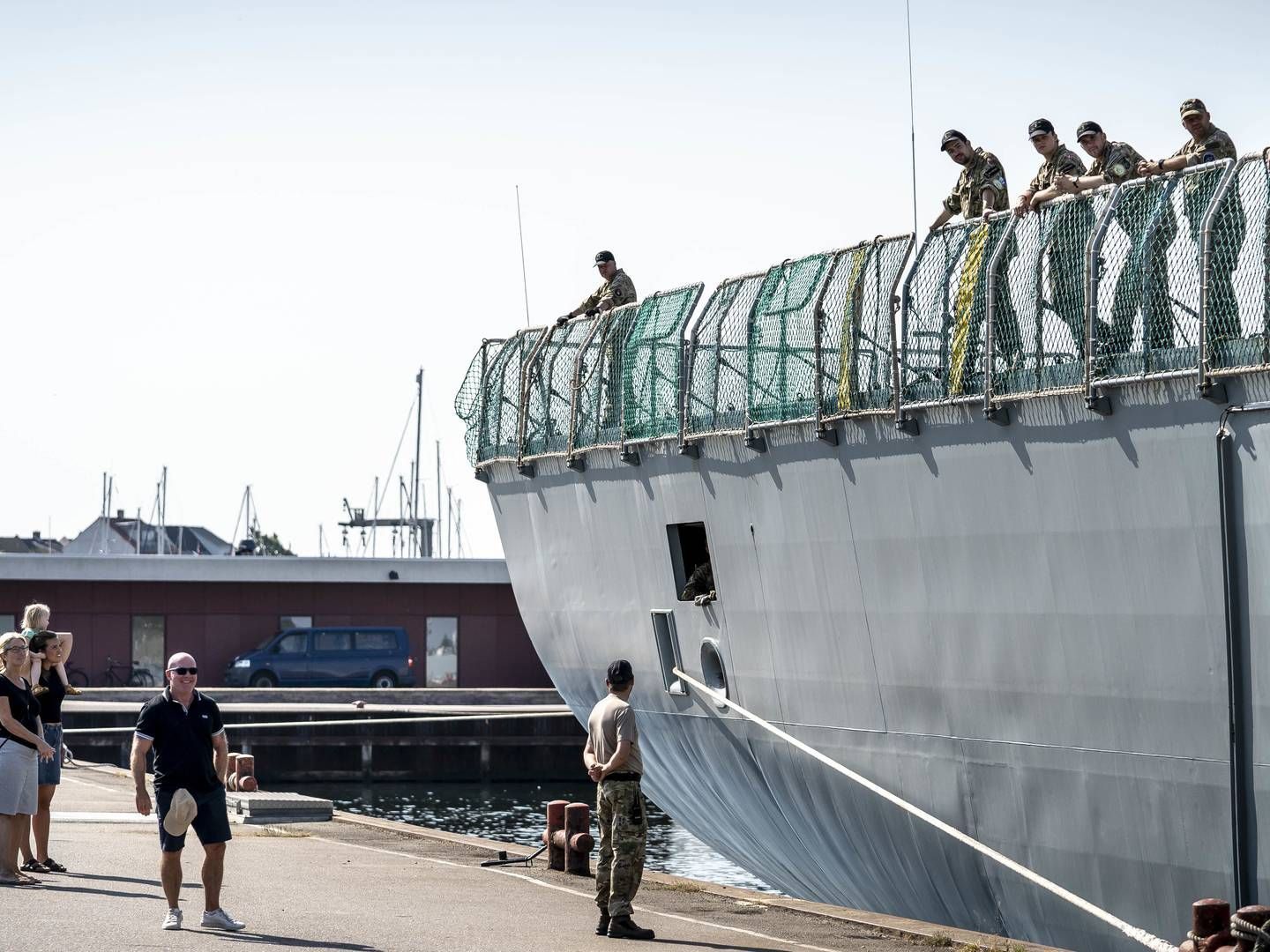 Fregatten Iver Huitfeldt sejler mandag d. 10. august afsted til Hormuzstrædet- Dem skal deltage i den europæiske operation Agenor. | Foto: Mads Claus Rasmussen//