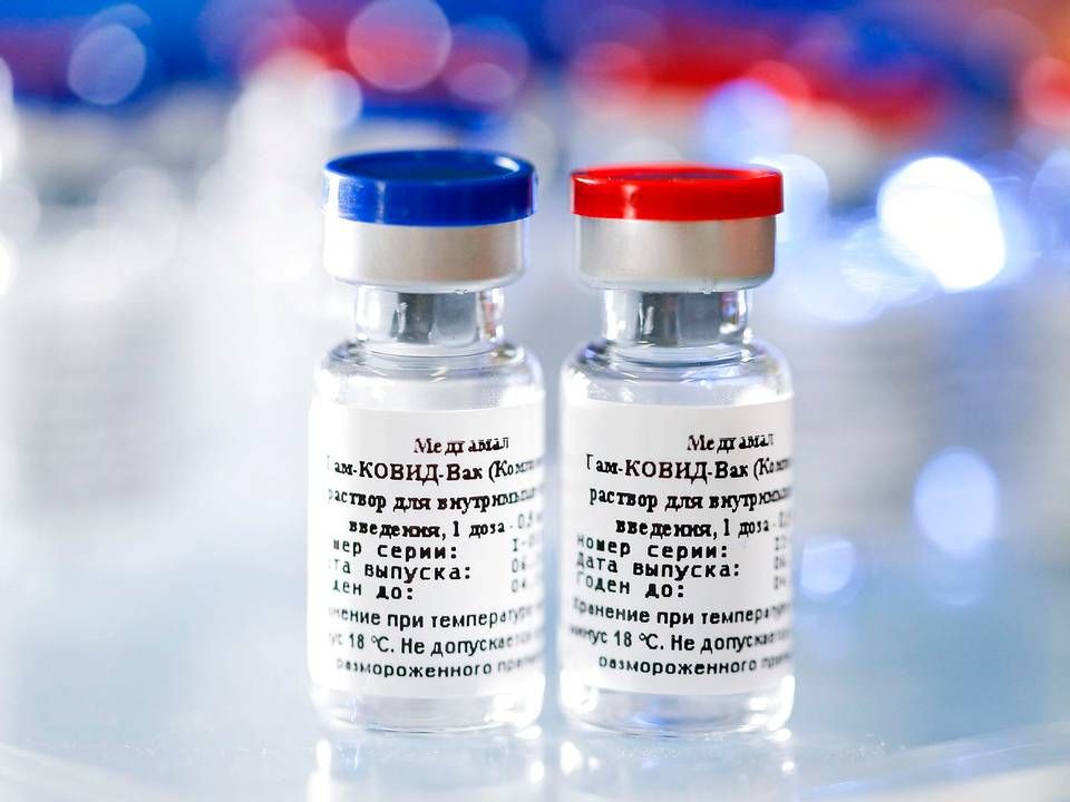 Den russiske coronavirusvaccine på et billede uddelt af den statslige Russian Direct Investment Fund. | Foto: Handout / AFP / Ritzau Scanpix