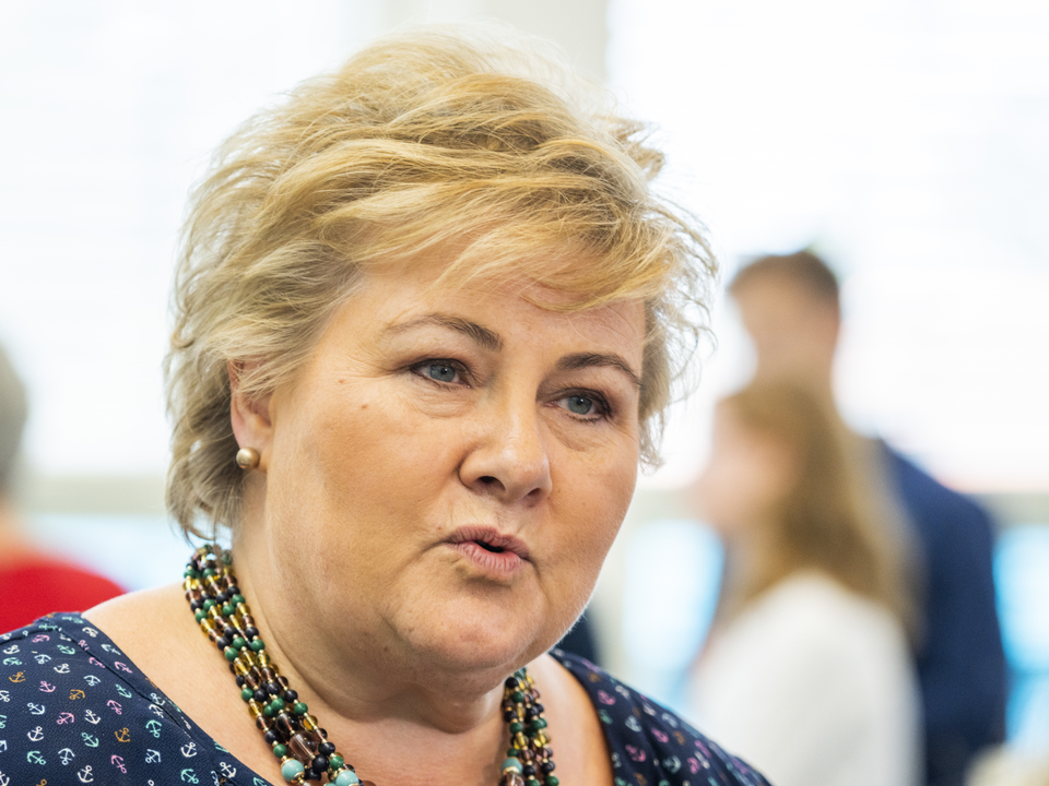 Statsminister Erna Solberg mener valget av Nicolai Tangen som sjef for oljefondet er utradisjonelt. | Foto: Håkon Mosvold Larsen / NTB scanpix
