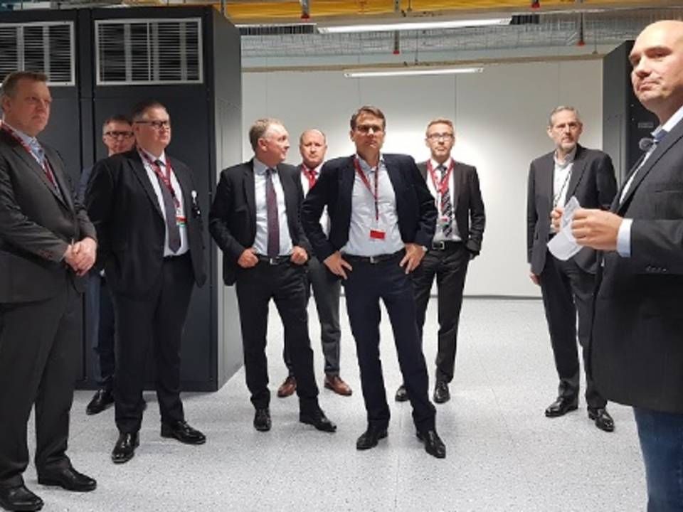 NNITs topledelse ved åbningen af det seneste datacenter i januar 2018. | Foto: Jakob Skouboe