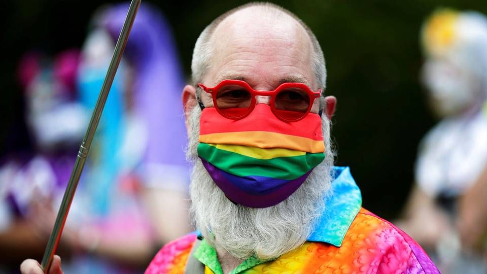 Billedet her er taget fra en Pride-march i Berlin tidligere på sommeren. | Foto: Hannibal Hanschke/Reuters/Ritzau Scanpix