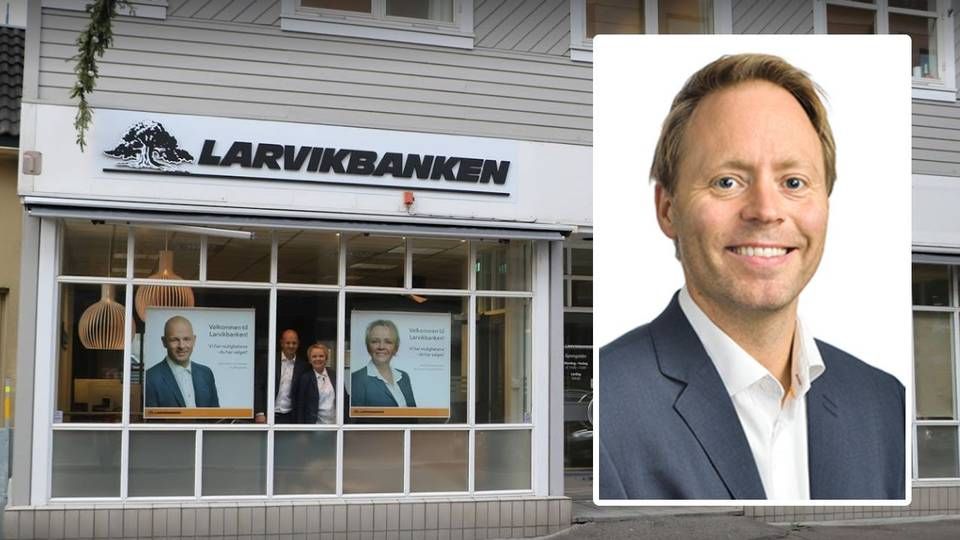 Banksjef Joachim Steinsett i Larvikbanken har åpnet sin fjerde filial. i Holmestrand. | Foto: Larvikbanken