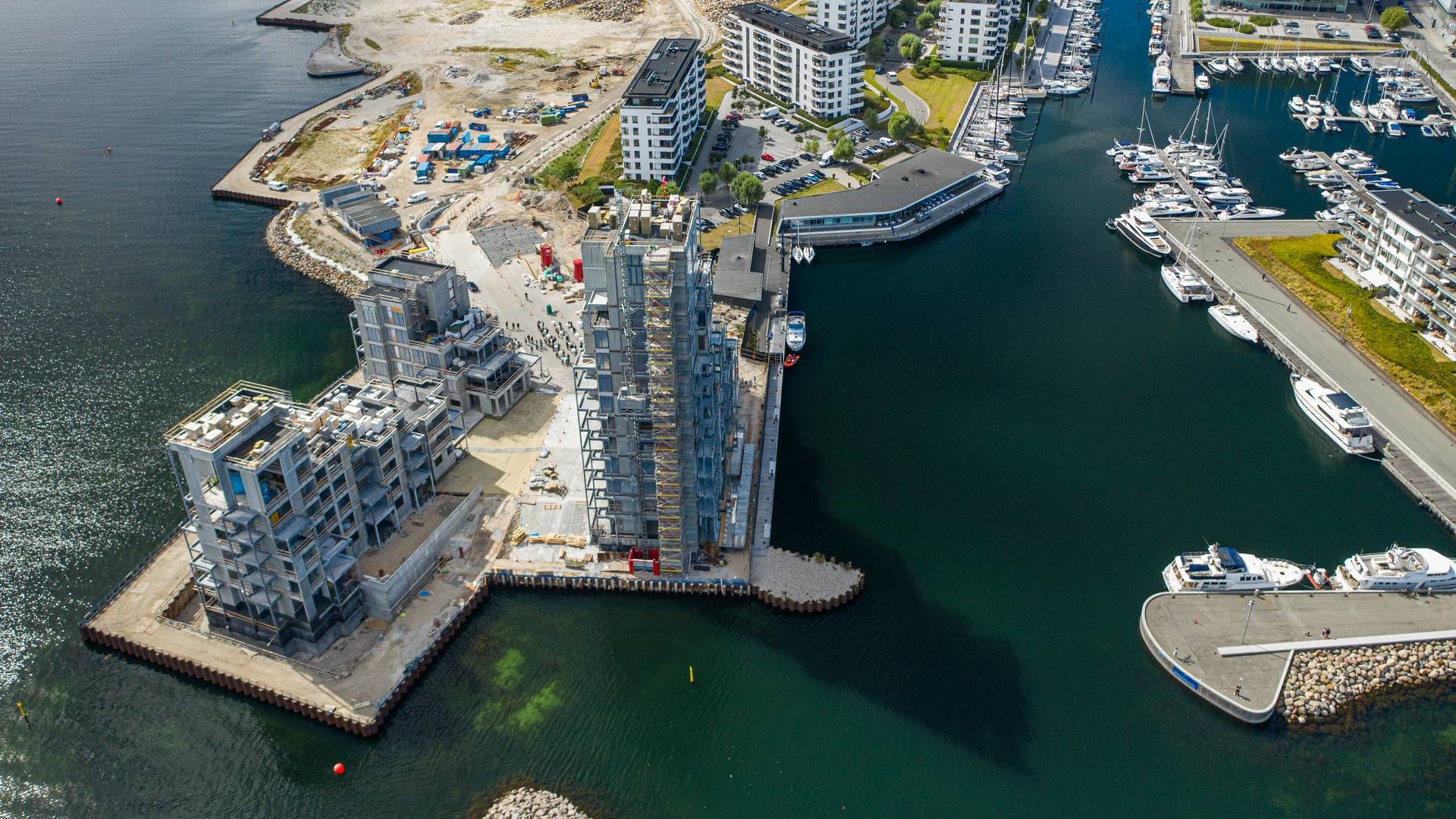 De første to kysthuse på Tuborg Strandeng skal være klar til indflytning i 2022. | Foto: Ulveman & Børsting