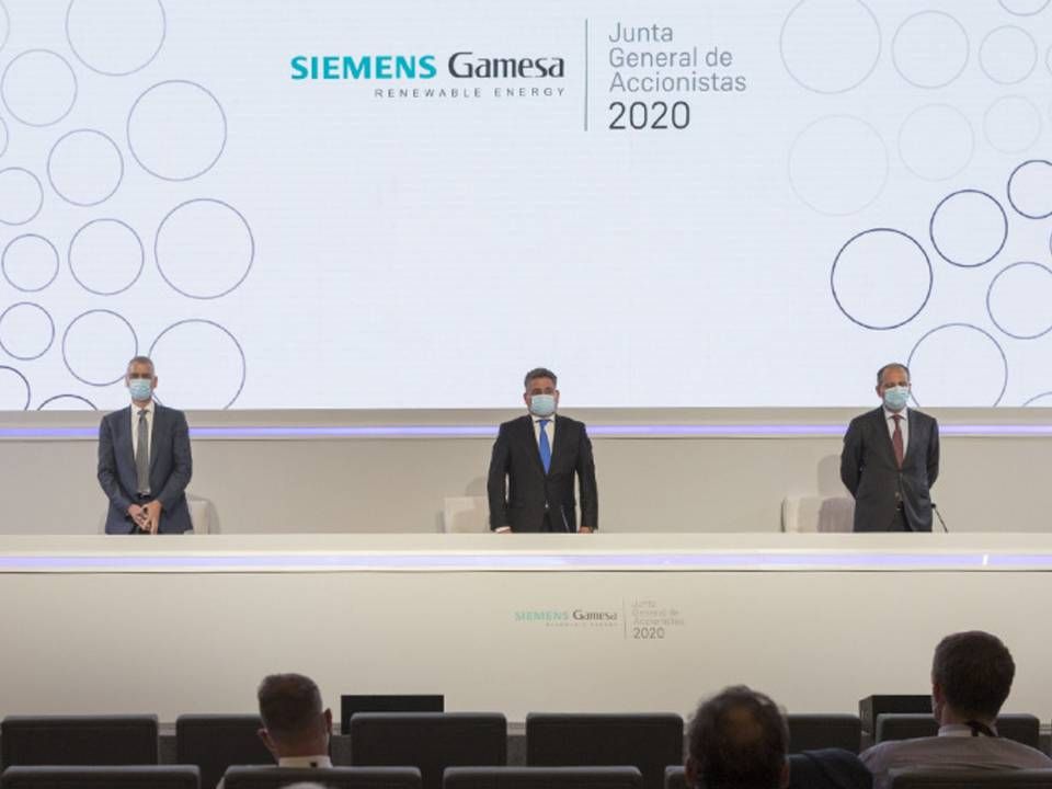 Der var langt mellem cheferne på Siemens Gamesas generalforsamling - mindre langt har der været mellem chefskifterne. | Foto: Siemens Gamesa