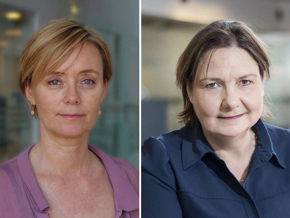 Birgitte Arent Eiriksson, vicedirektør og advokat i Justitia (tv) og Louise Holck, konstitueret direktør i Institut for Menneskerettigheder, mener begge, at ordningen for fri proces ikke er fulgt med tiden. | Foto: PR