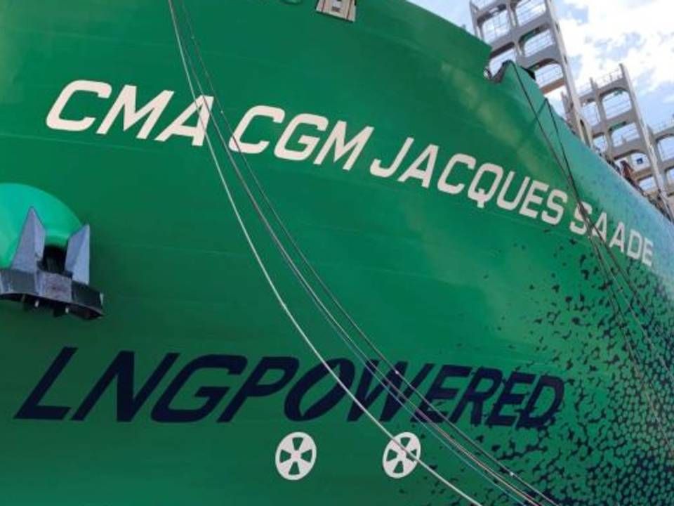 Container ship Jacques Saadé, with a capacity of 23,112 teu, is just one of several CMA CGM vessels that will soon sail on LNG. | Photo: PR/CMA CGM