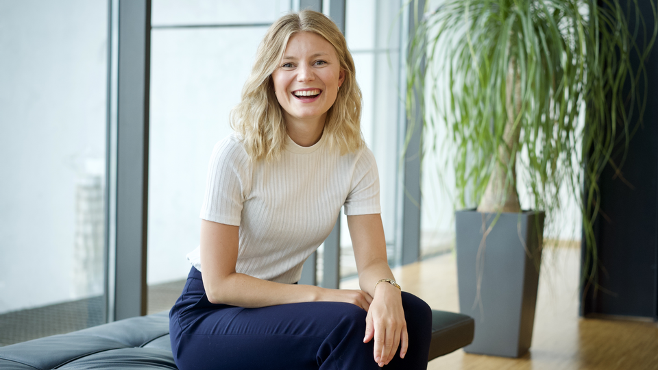 Inger Mirjam Madland er veldig fornøyd etter å ha deltatt på Storebrands internship-program Sandbox. | Foto: Lise Eide Risanger / Storebrand