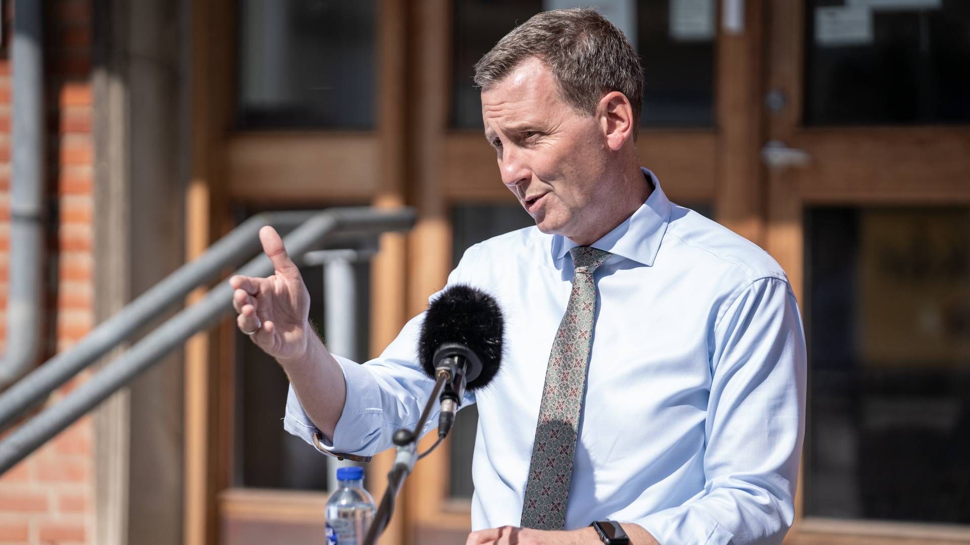 Justitsminister Nick Hækkerup (S) præsenterede mandag regeringens udspil til en reform af politi og anklagemyndighed på et pressemøde i Frederikssund. | Foto: Emil Helms//