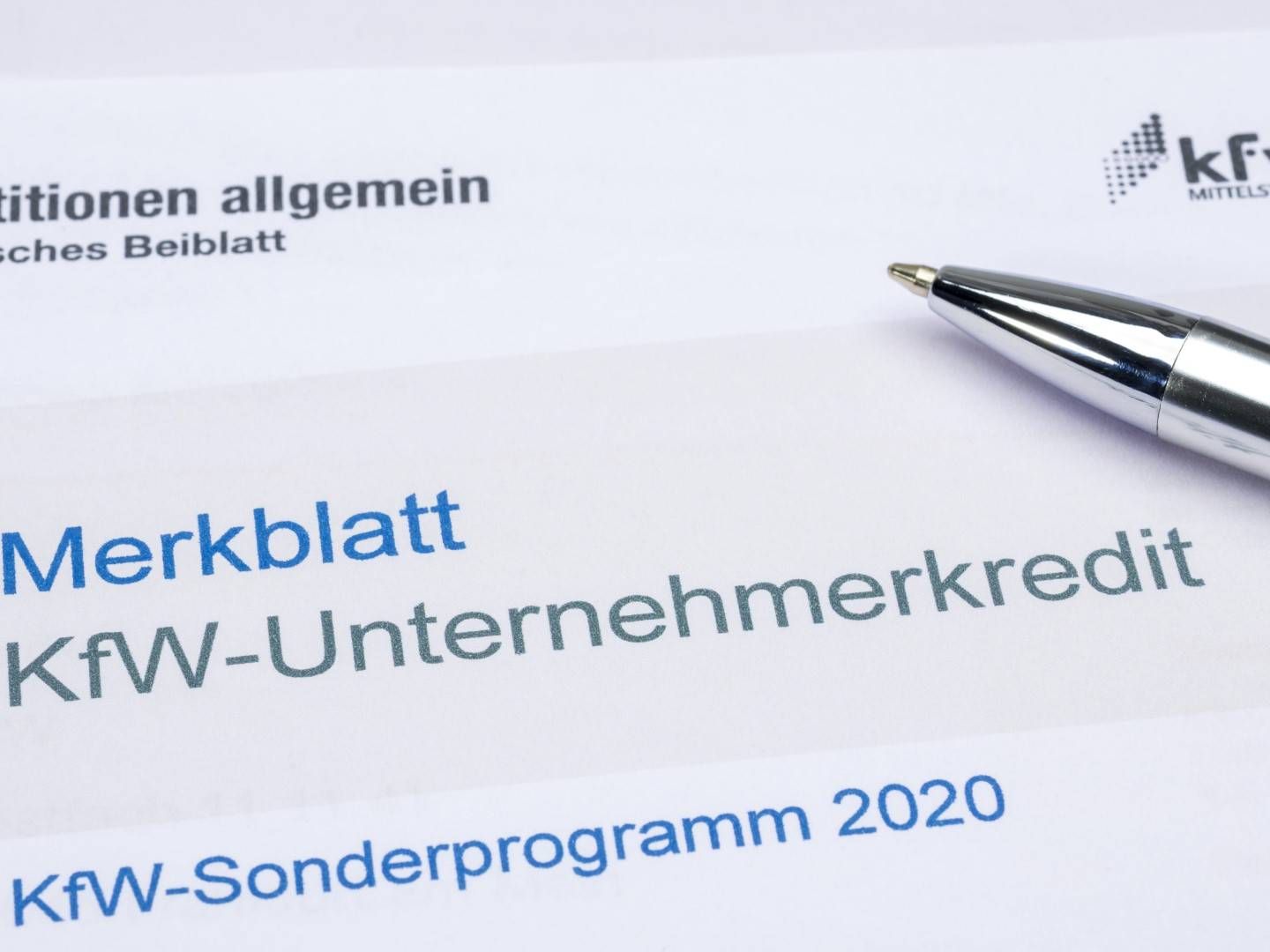 Antragsformulare der KfW-Förderbank | Foto: picture alliance/imageBROKER