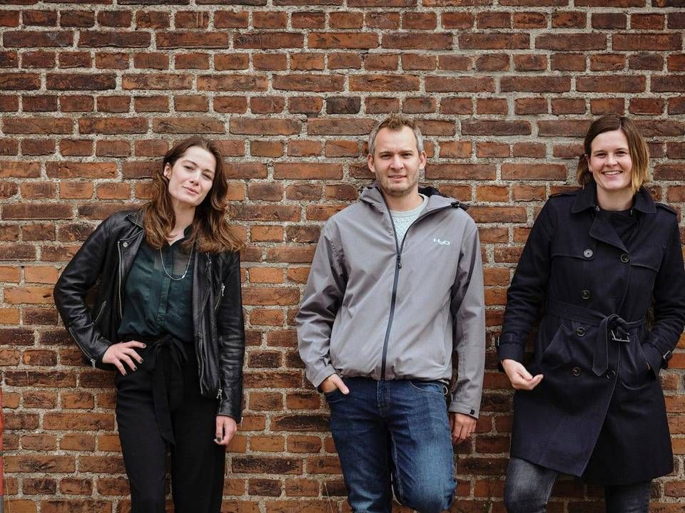 Fra højre: Gerit Tolborg, CEO og co-founder; Anders Ødum, CSO og co-founder; og Louise Bakke, Fermentation Scientist. | Foto: PR