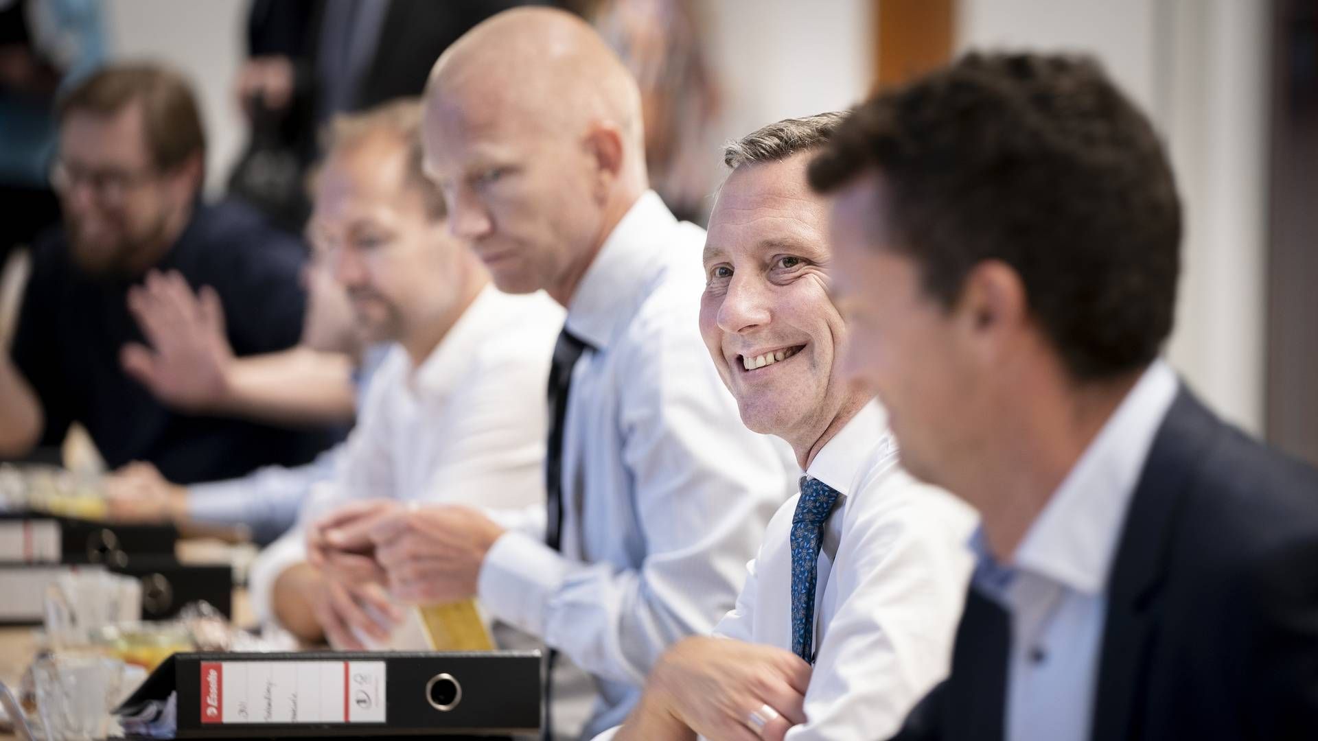 Justitsminister Nick Hækkerup (S) byder partierne velkommen til forhandlinger om ny politireform i Justitsministeriet tirsdag 25. august 2020. | Foto: Liselotte Sabroe/Ritzau Scanpix