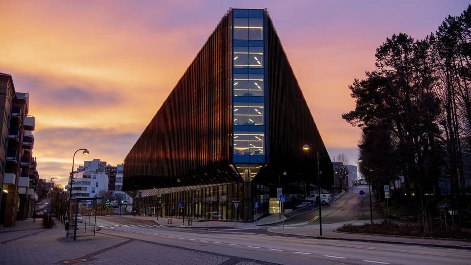 Finansparken inneholder SpareBank 1 SR-Banks nye hovedkontor like utenfor Stavanger sentrum, og huser rundt 650 ansatte. | Foto: Foto: Jan Inge Haga/SpareBank 1 SR-Bank