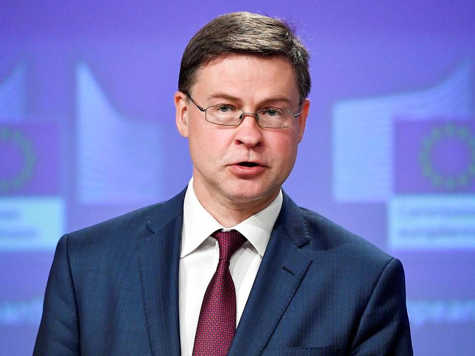 Den lettiske viceformand for EU-Kommissionen, Valdis Dombrovskis er udnævnt til ny handelskommissær. | Foto: Pool New/Reuters/Ritzau Scanpix