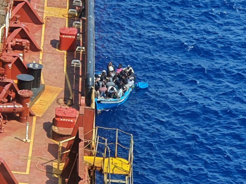 Since Aug. 4, 27 migrants have been stranded aboard Maersk Tankers vessel Maersk Etienne off the coast of Malta. | Photo: Handout ./VIA REUTERS / X80001