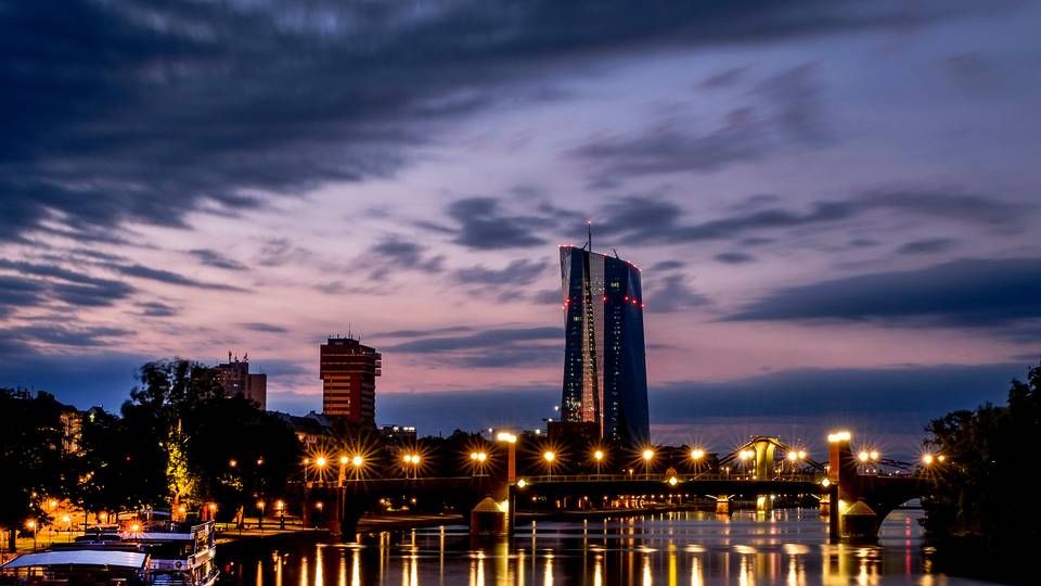 Den Europæiske Centralbank i Frankfurt er i gang med at forberede bankerne på et no deal-brexit. | Foto: Michael Probst/AP/Ritzau Scanpix