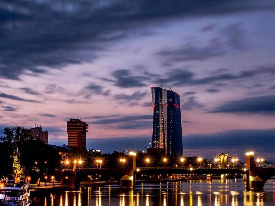 Den Europæiske Centralbank i Frankfurt er i gang med at forberede bankerne på et no deal-brexit. | Foto: Michael Probst/AP/Ritzau Scanpix