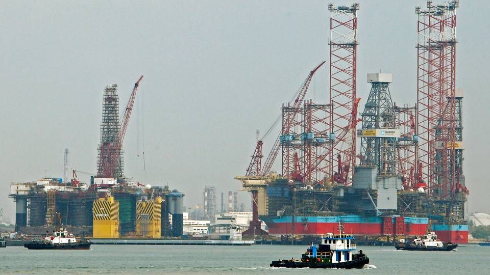 The picture is from 2014 and shows Singapore's Keppel yard at the time when it was building a drilling rig for Maersk Drilling, among others. | Photo: Edgar Su/Reuters/Ritzau Scanpix