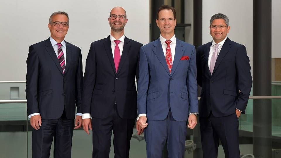 Bei der Sparkasse Bremen sind sie künftig zu viert (von links): Thomas Fürst, Klaus Windheuser, Tim Nesemann und Pranjal Kothari | Foto: Sparkasse Bremen