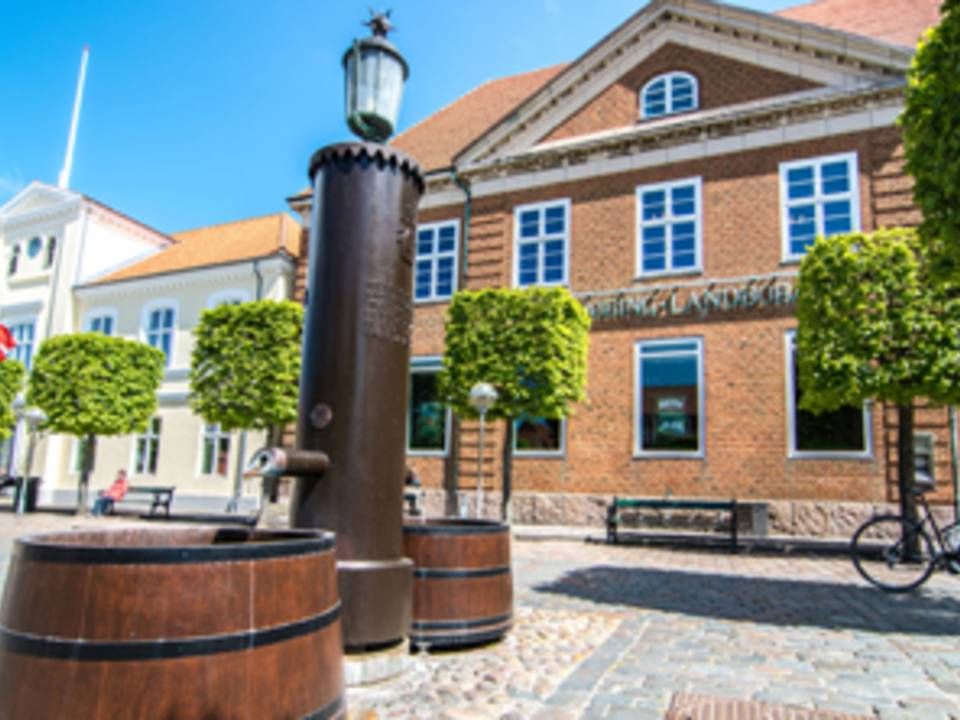 Ringkjøbing Landbobanks hovedsæde i Ringkjøbing i Vestjylland | Foto: Ringkjøbing Landbobank/PR