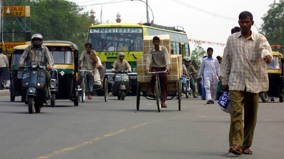 Bildet er fra Indias hovedstad New Delhi. | Foto: Terje Bendiksby / SCANPIX