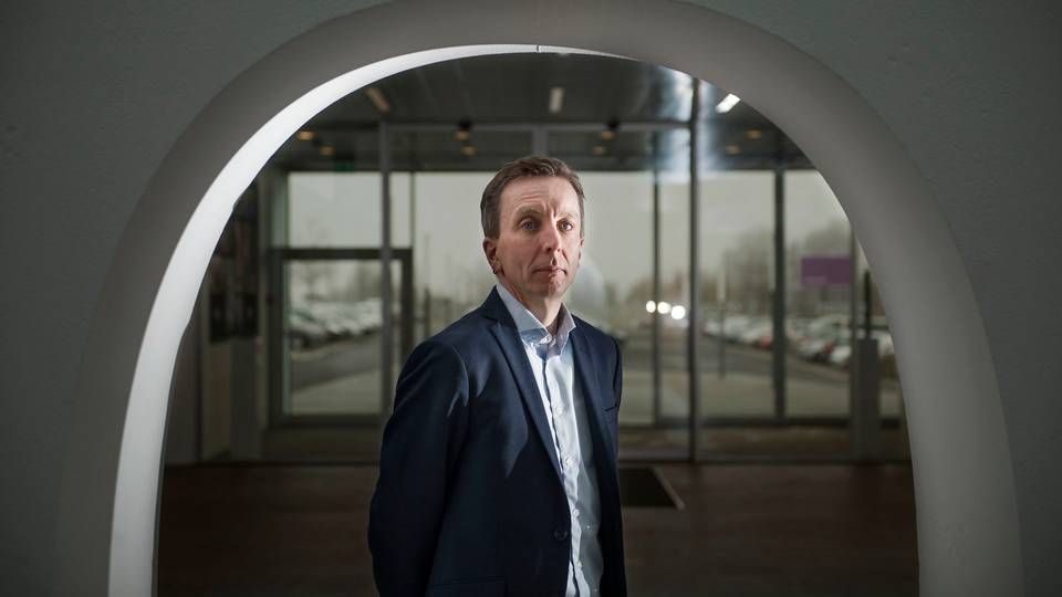 Adm. direktør i Demant, Søren Nielsen, sender mandag halvdelen af sine ansatte i Danmark på hjemmearbejde som følge af det øgede covid-19 smittetryk. | Foto: Kenneth Lysbjerg Koustrup/Jyllands-Posten/Ritzau Scanpix