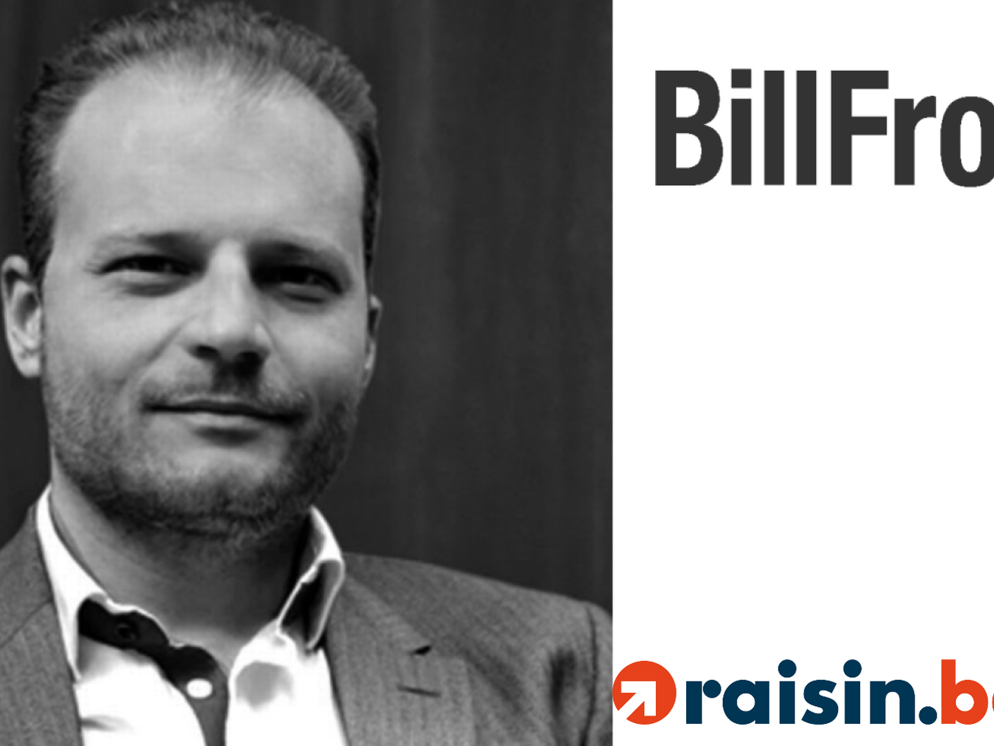 CEO Greg Dimitriou geht mit Billfront zu Raisin. | Foto: BillFront / Raisin (Collage: FinanzBusiness)