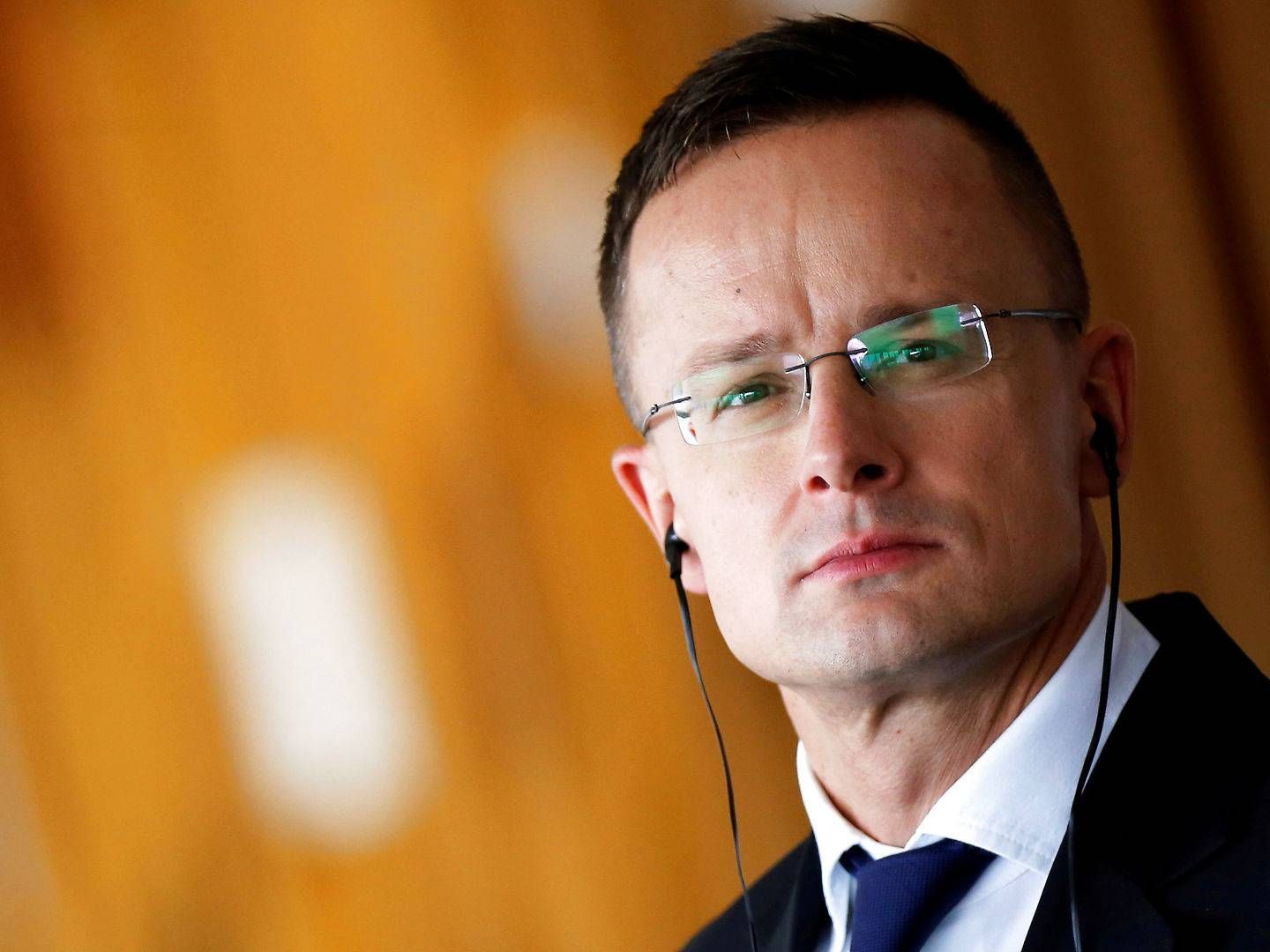 Den ungarnske udenrigsminister, Peter Szijjarto, siger, at Polen og Ungarn ikke vil "holdes for nar" af de andre EU-lande. | Foto: Adriano Machado/Reuters/Ritzau Scanpix