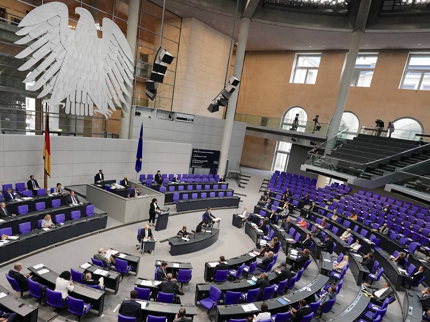 Der Plenarsaal des Deutschen Bundestages. | Foto: picture alliance/Michael Kappeler/dpa