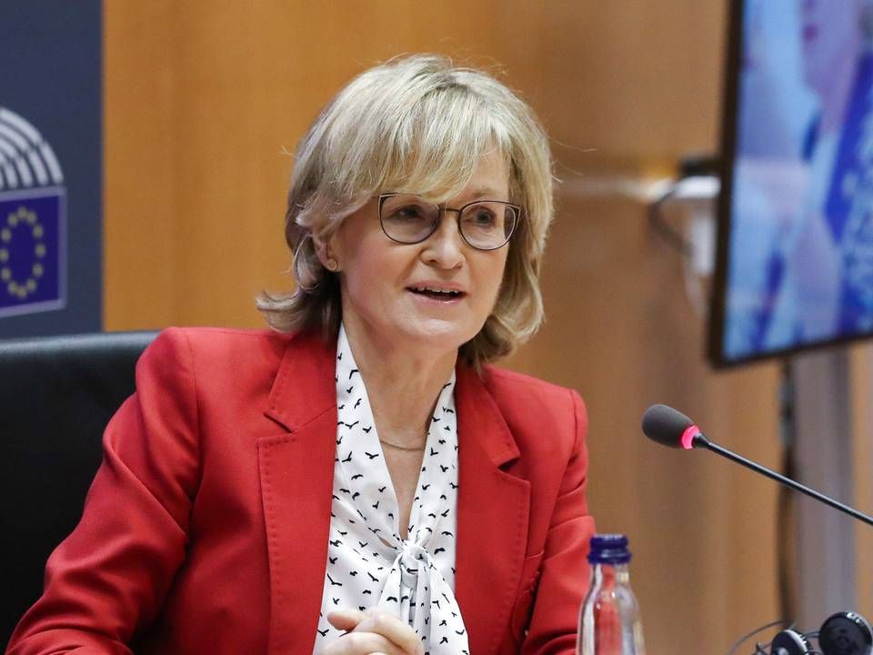 Mairead McGuiness, da hun i fredags blev afhørt af Europa-Parlamentets udvalg for Økonomi og Valuta. I denne uge ventes hun godkendt som ny kommissær for finansielle regulering. | Foto: Yves Herman/Reuters/Ritzau Scanpix