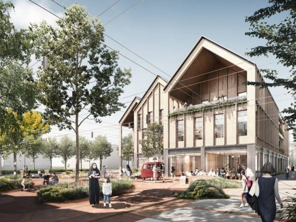 Det nye kultur- og medborgerhus i den sydlige del af Viby er tegnet af Aart Architects. | Foto: PR-visualisering: Aart