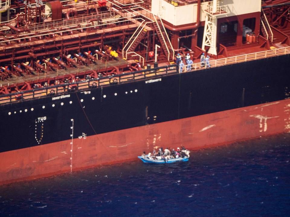 Tankskibet Maersk Etienne samlede migranterne op i Middelhavet. | Photo: Kai Von Kotze/Reuters/Ritzau Scanpix