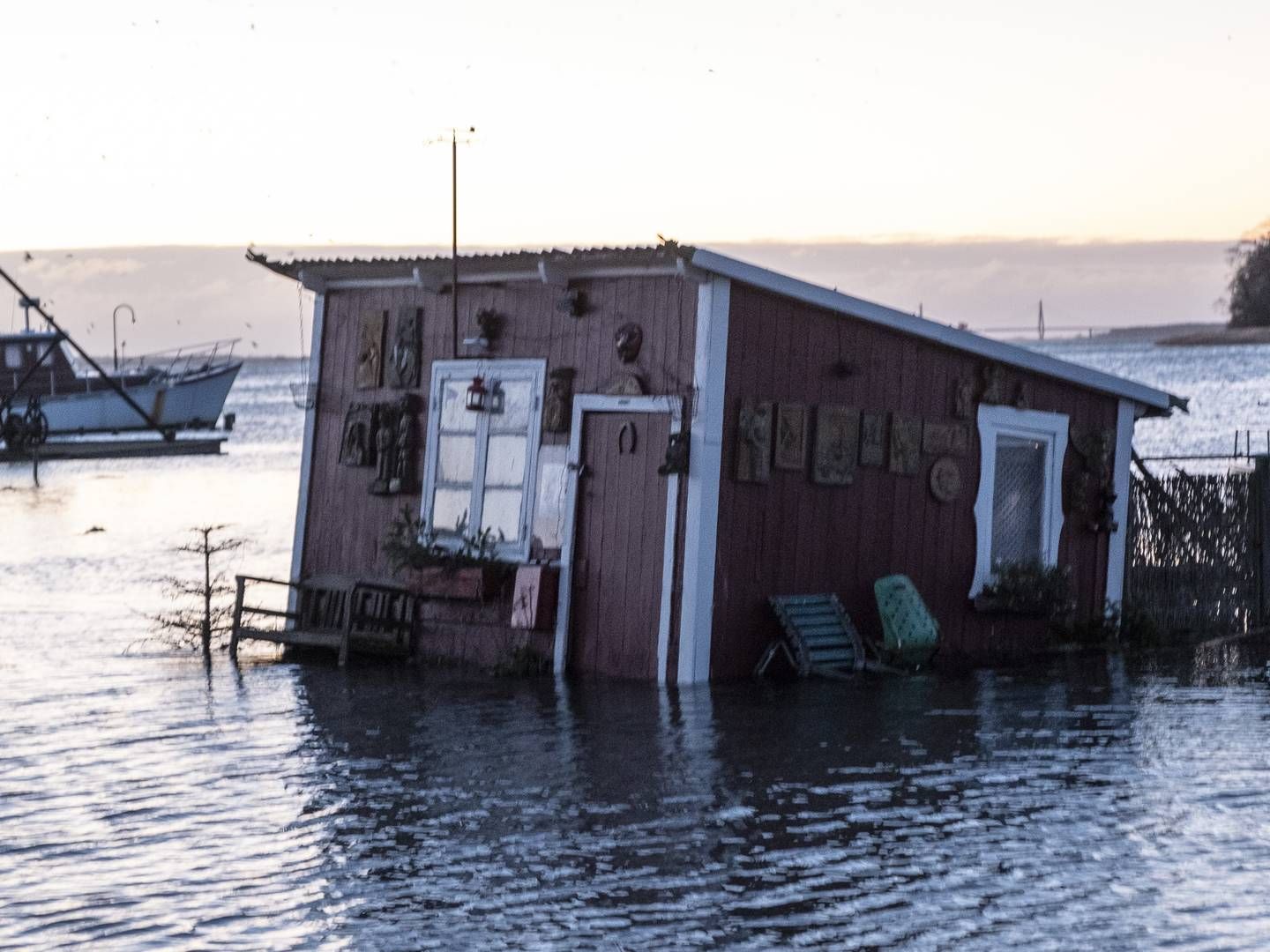 I januar 2019 så Vordingborg Nordhavn omfattende oversvømmelser. Nu arbejder kommunen på et klimatilpasningsprojekt, der skal sikre mod oversvømmelser fremadrettet. | Foto: Per Rasmussen