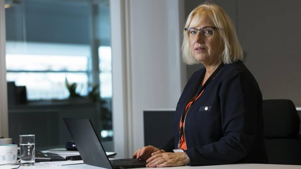 Forbundsleder Vigdis Mathisen i Finansforbundet advarer mot outsourcing og oppsigelser. | Foto: Sverre Chr. Jarild