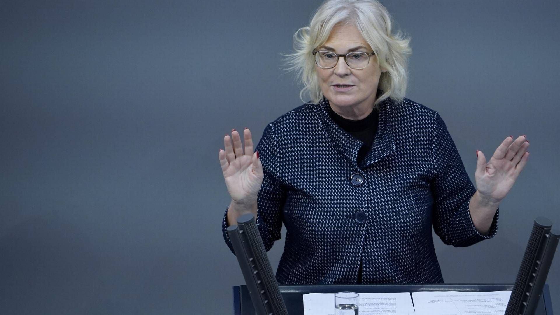 Christine Lambrecht, Bundesministerin der Justiz und für Verbraucherschutz Anfang Oktober im Bundestag in Berlin | Foto: picture alliance