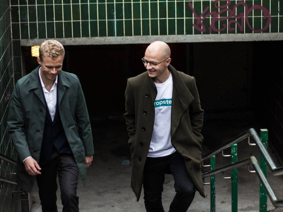 Proptech startupvirksomheden Propstep får tilført millioner fra de Linde Capital og Vækstfonden. Rasmus Brohl (tv) og Troels Bødker Feodor Nielsen (th) som står bag Propstep. | Foto: PR