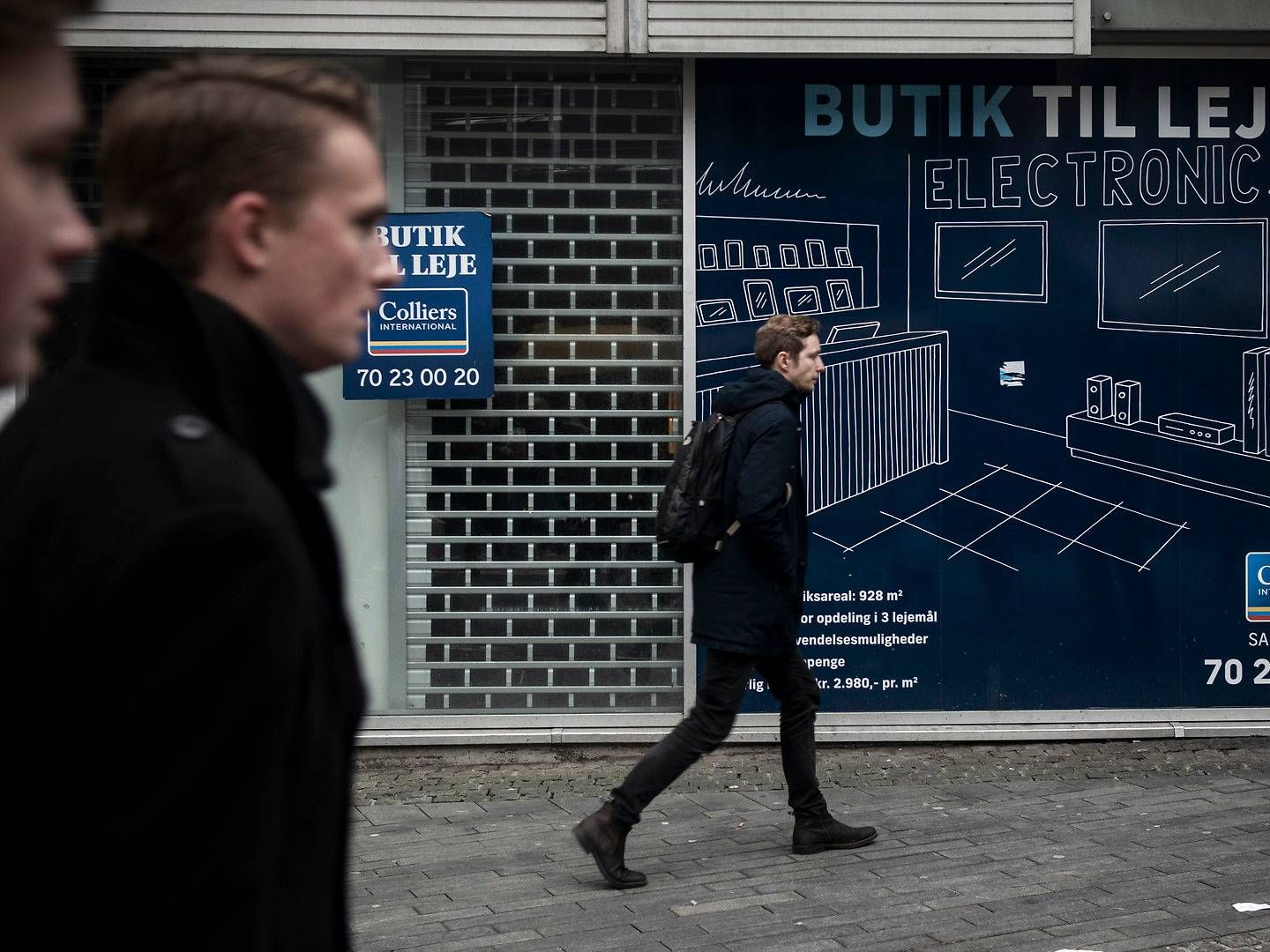 Tomme butikker er én effekt af coronakrisen, og det kan på længere sigt ramme bankerne. | Foto: Christian Lykking/Ritzau Scanpix