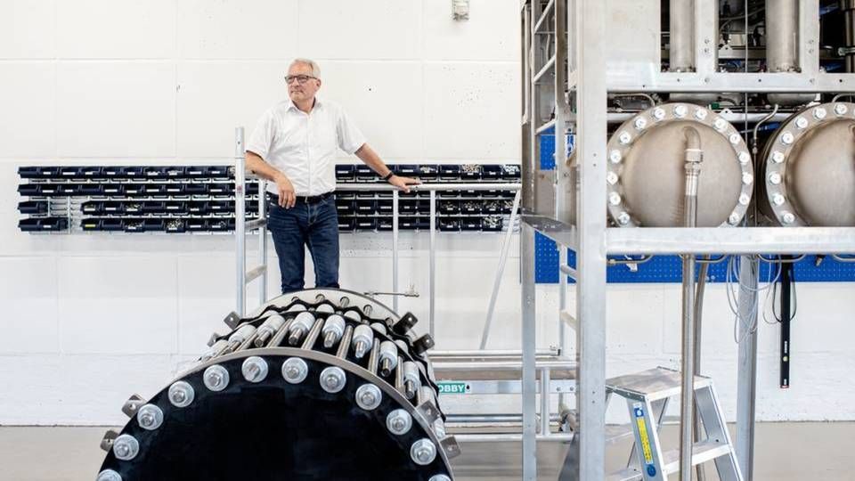 "We firmly believe we are in the lead technologically. It's important for us not to lag behind when competitors work with such large sums," says Niels-Arne Baden, CEO at Green Hydrogen Systems, on the major capital injections that the company's competitors have received this year. | Photo: Casper Dalhoff