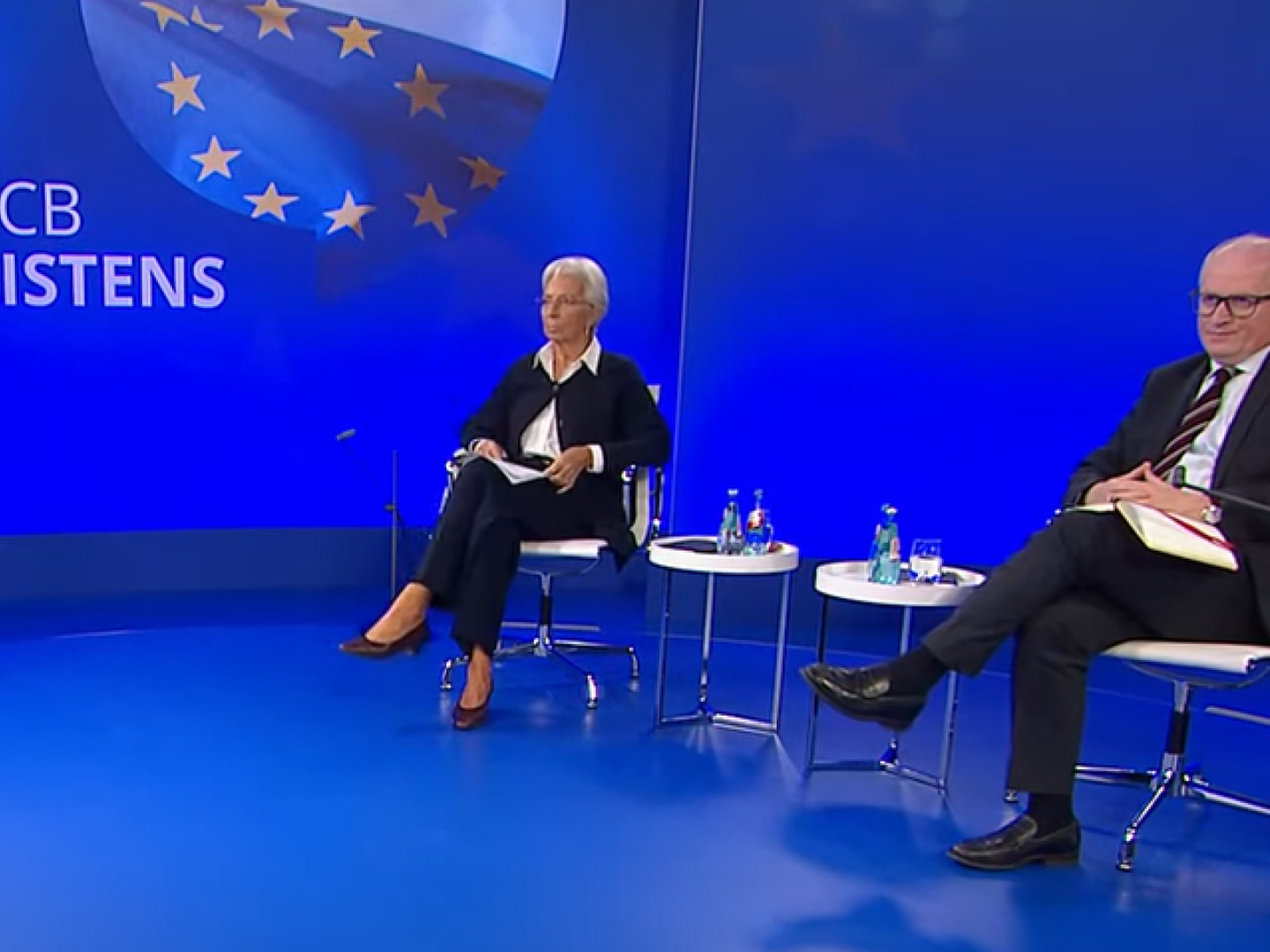 EZB-Präsidentin Lagarde und EZB-Chefvolkswirt Lane beim "Die EZB hört zu"-Livestream | Foto: European Central Bank Youtube-Kanal