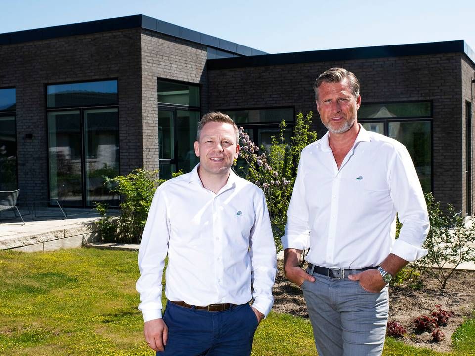 Martin Ravn-Nielsen, adm. direktør i Huscompagniet, og Mads Dehlsen Winther, der er CFO samme sted, vil børsnotere virksomheden. | Foto: Gregers Tycho/Ritzau Scanpix
